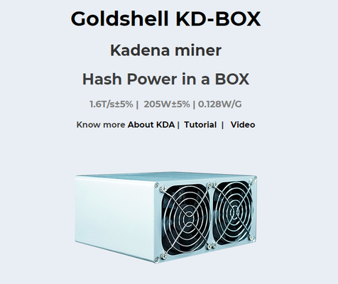 Goldshell Miner KD Box KDA Mining Machine 1.6T Zużycie 205W Niski poziom hałasu